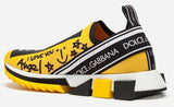 Sneakers in Sorrento Graffiti Print - Yellow or White
