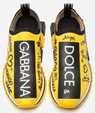 Sneakers in Sorrento Graffiti Print - Yellow or White