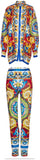 Printed Long-Sleeve Shirt & Pant Set