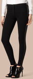 Black Size Zip Faux-Leather Paneled Skinny Pants - DESIGNER INSPIRED FASHIONS