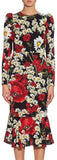 Red Poppy and Daisy Print Dress | DESIGNER INSPIRED FASHIONS