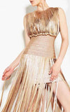 'Anaya' Metallic Fringed Bandage Dress - DESIGNER INSPIRED FASHIONS