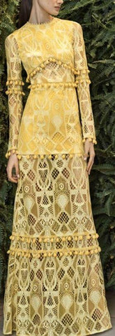 'Thora' Long Lace Dress