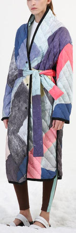 Quilted Reversible Down-Fill Coat