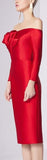 Off-the-Shoulder Red Rose Dress