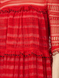 Ruffled Knit Dress Red or Black - DESIGNER INSPIRED FASHIONS