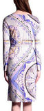 Purple Pavimento Print Patterned Shift Dress - DESIGNER INSPIRED FASHIONS