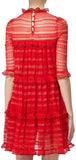 Ruffled Knit Dress Red or Black - DESIGNER INSPIRED FASHIONS
