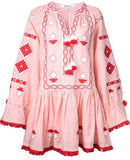 Fringed Mini Boho Tunic Dress - DESIGNER INSPIRED FASHIONS