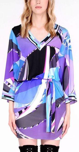 Printed Jersey Silk Shirt-Dress Coverup - DESIGNER INSPIRED FASHIONS