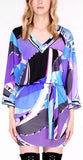 Printed Jersey Silk Shirt-Dress Coverup - DESIGNER INSPIRED FASHIONS