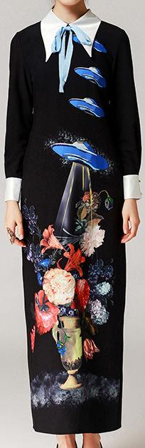 UFO Printed Maxi Dress