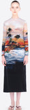Hawaiian Print Shift Dress - Multi Color - DESIGNER INSPIRED FASHIONS