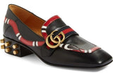Yoko Snake-Appliqu̩ Leather Loafers