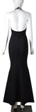 'Geena' Beaded V-Neck Halter Bandage Gown - Black - DESIGNER INSPIRED FASHIONS