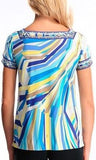 Geometric Print Jersey Silk Tee - DESIGNER INSPIRED FASHIONS
