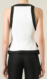 Contrast Double Breasted Vest-Top - DESIGNER INSPIRED FASHIONS