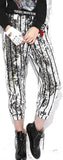 Sequin Embellished Stripe Pants - DESIGNER INSPIRED FASHIONS