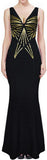 Long Sequin Embellished Sleeveless V-Neck Bandage Gown-Black - DESIGNER INSPIRED FASHIONS