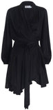 Empire Silk Robe Dress in Green, Pink or Black - DESIGNER INSPIRED FASHIONS