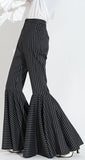 Pinstripe Bell-Bottom Pants