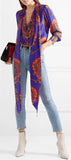 Treasure Pussy-Bow Printed Silk Crepe De Chine Blouse
