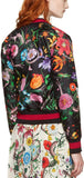 Printed Satin Bomber Jacket