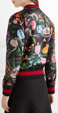 Printed Satin Bomber Jacket