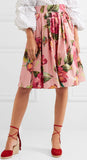 Floral Printed Flounce Top & Matching Skirt Set