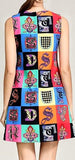 Letter-Printed Tassel Decorated Mini Dress