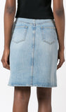 Embroidered Denim Mini Skirt