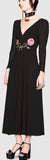 Black Embroidered Sable Dress | DESIGNER INSPIRED FASHIONS
