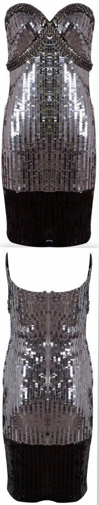 Embellished Strapless Mini Dress
