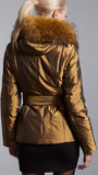 Gold Metallic Short Down Coat