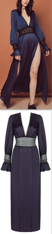 'Sabine' Maxi Dress, Blue - DESIGNER INSPIRED FASHIONS
