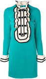Ruffled Bib Mini Dress - DESIGNER INSPIRED FASHIONS