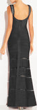'Rilla' Crochet Cage Stitch Gown, Black