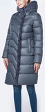 Puffer Coat with Wool Trim - Blue/Grey or Light Brown