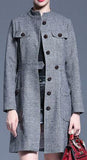 Grey Military Coat - DESIGNER INSPIRED FASHIONS