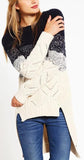 Asymmetric Long Wool Knit Sweater - DESIGNER INSPIRED FASHIONS