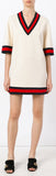 'GG Web Cricket' Dress, White - DESIGNER INSPIRED FASHIONS