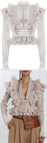 Unbridled Battenburg Bodice Top
