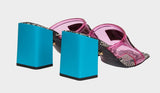 Logo Leather and PVC Sandals