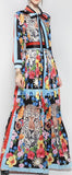 Floral & Animal Printed Long Dress