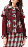 Checkered Tweed Jacket