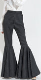 Pinstripe Bell-Bottom Pants