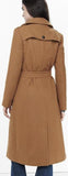 Double Breasted Wool Trench Coat in Khaki - DESIGNER INSPIRED FASHIONS