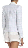 Blue, Pink and White Tweed Jacket