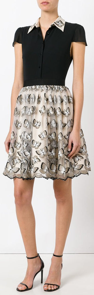 Butterfly Embroidered Dress - DESIGNER INSPIRED FASHIONS