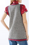 Houndstooth Vest with Web-Trim